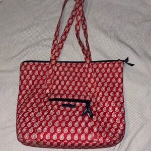 Vera Bradley Red Bandana Paisley tote used
